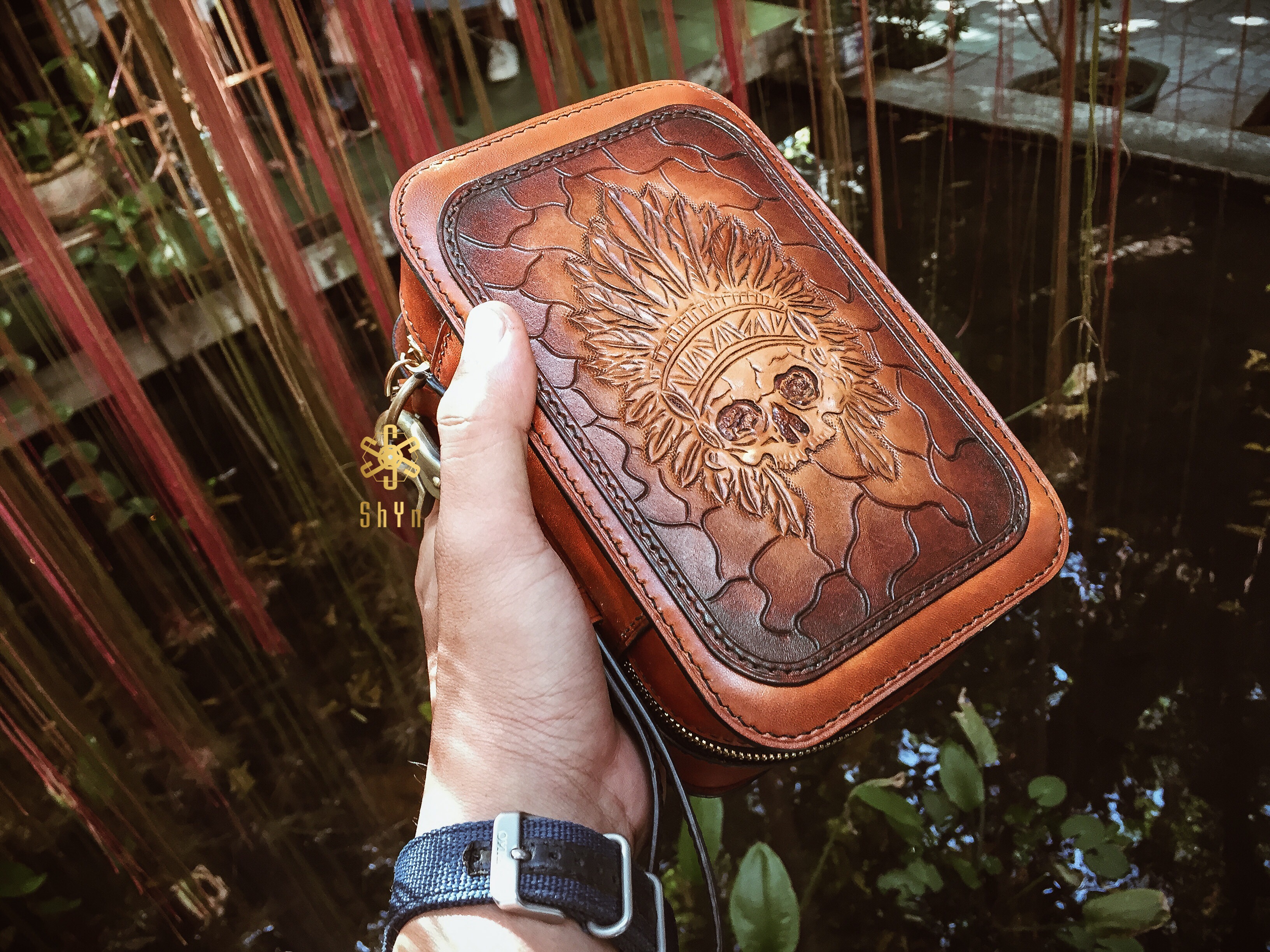 Túi 3 tẩu chạm skull
